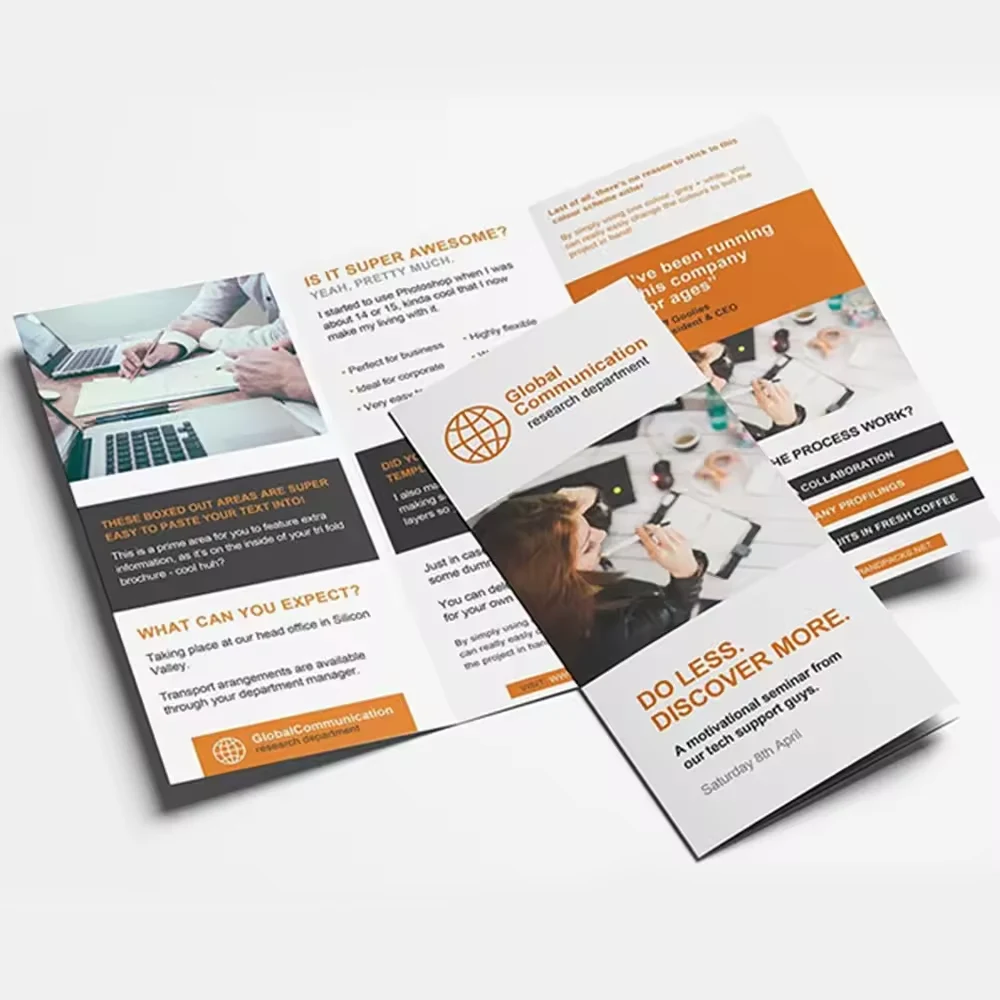 Bestrøket papir trykt fullfarge flyers